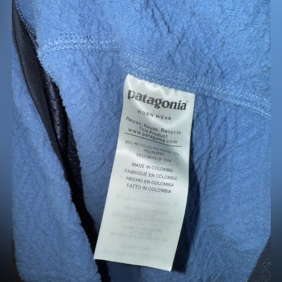 Patagonia Womens Fleece Diamond Capra Pullover Hoody - Woolly Blue - Large - Picture 6 of 8